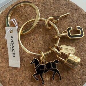 COACH Horse & Carriage Keychain Charm - NWT